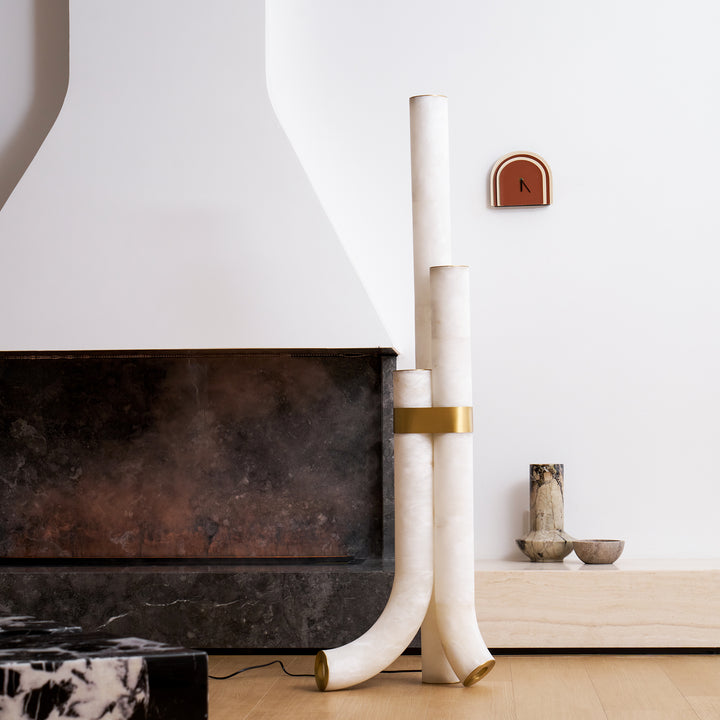 Piped Alabaster Floor Lamp - Vakkerlight