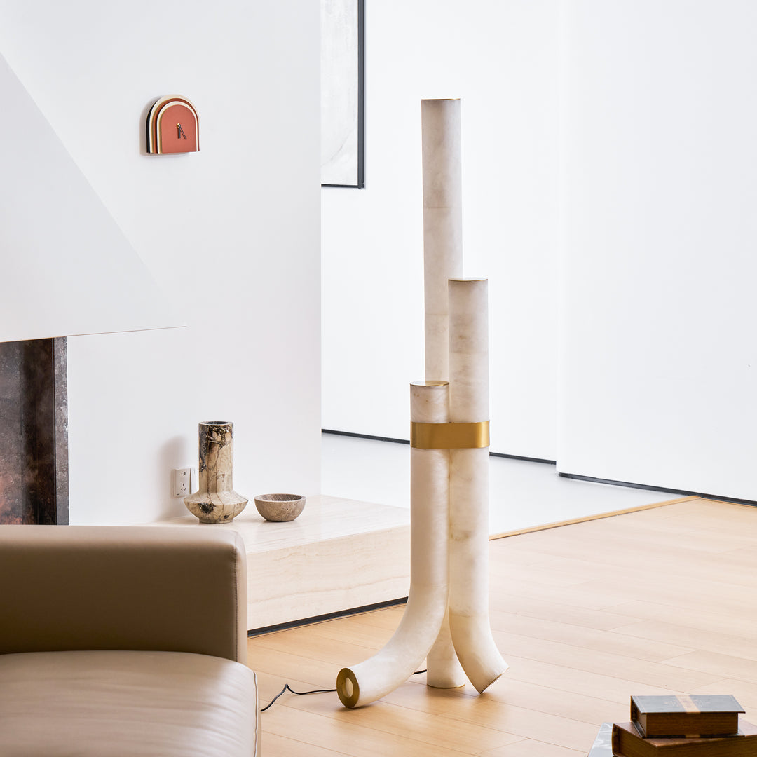 Piped Alabaster Floor Lamp - Vakkerlight