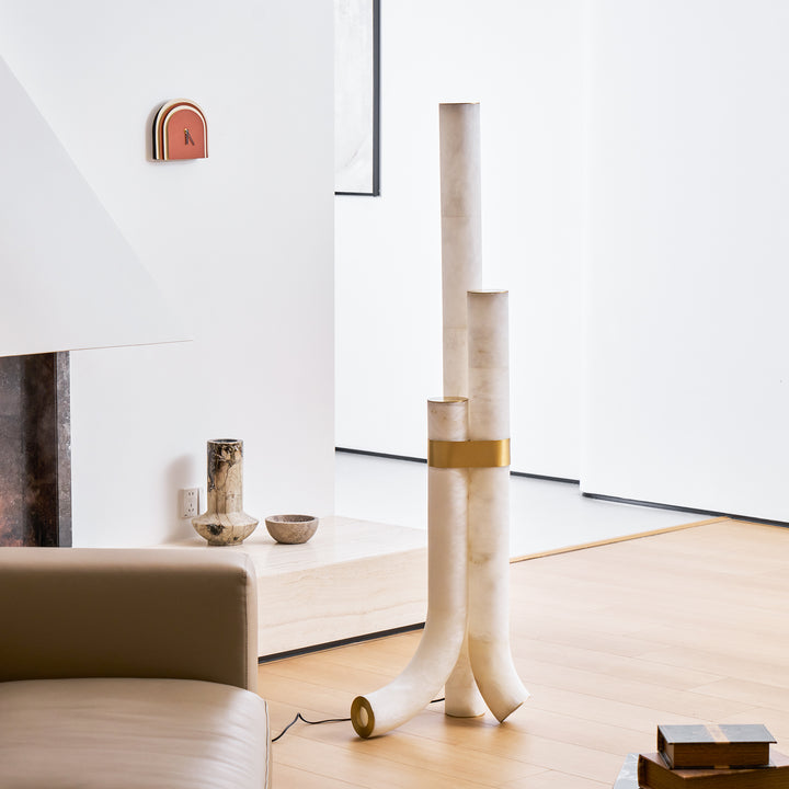 Piped Alabaster Floor Lamp - Vakkerlight
