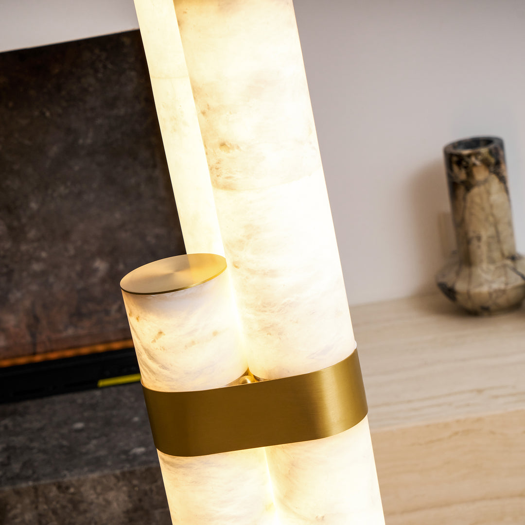 Piped Alabaster Floor Lamp - Vakkerlight