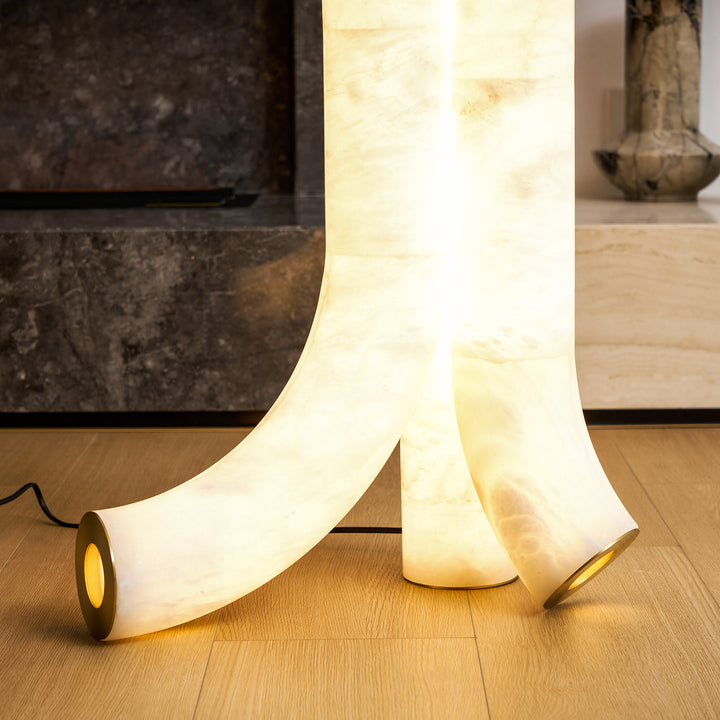 Piped Alabaster Floor Lamp - Vakkerlight