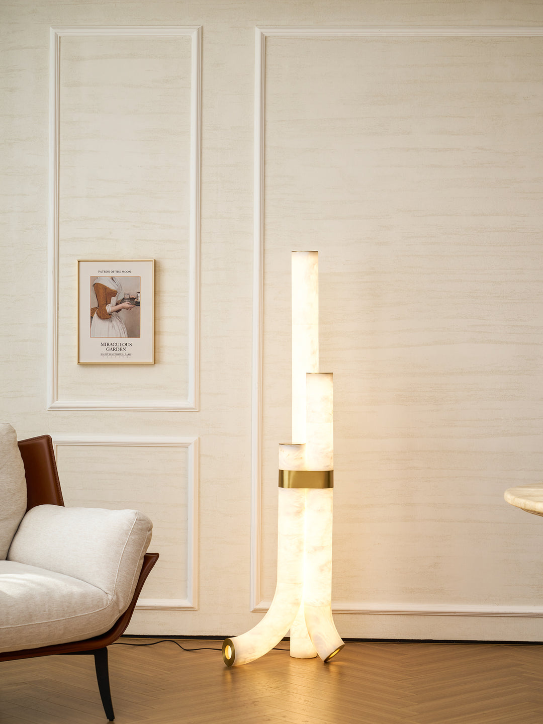 Piped Alabaster Floor Lamp - Vakkerlight