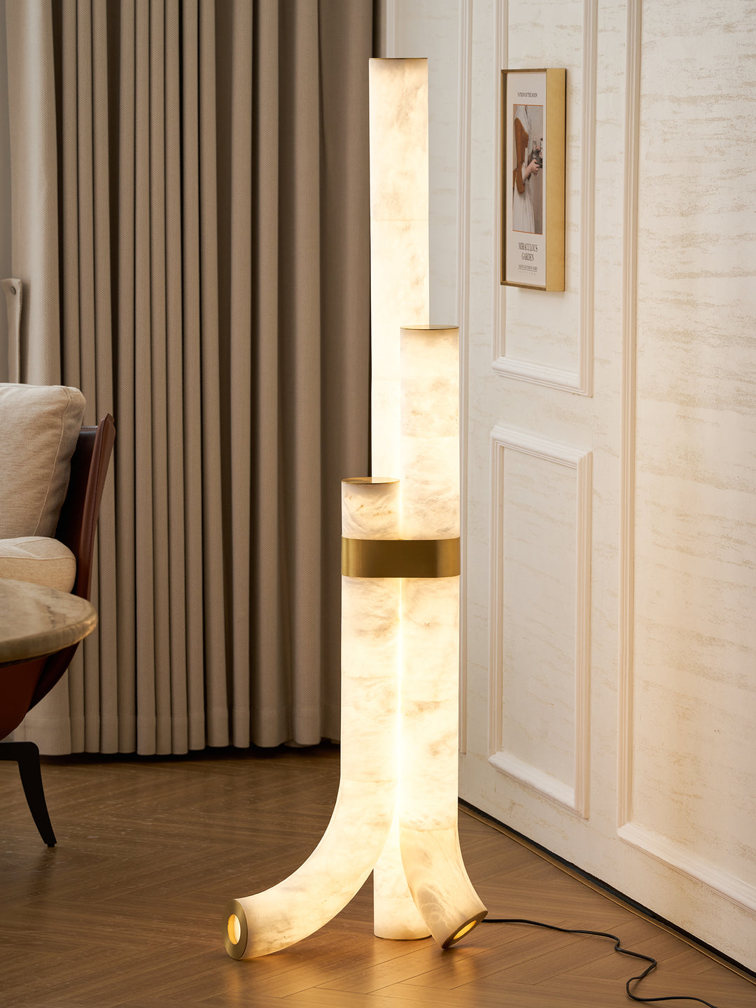 Piped Alabaster Floor Lamp - Vakkerlight