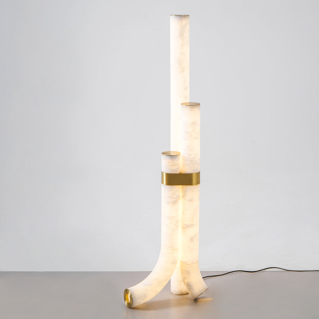 Piped Alabaster Floor Lamp - Vakkerlight