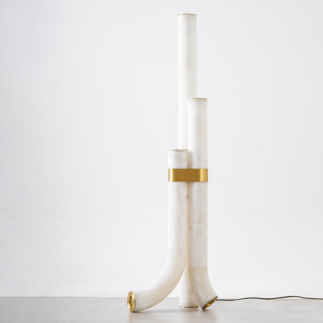 Piped Alabaster Floor Lamp - Vakkerlight