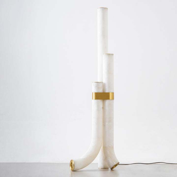 Piped Alabaster Floor Lamp - Vakkerlight