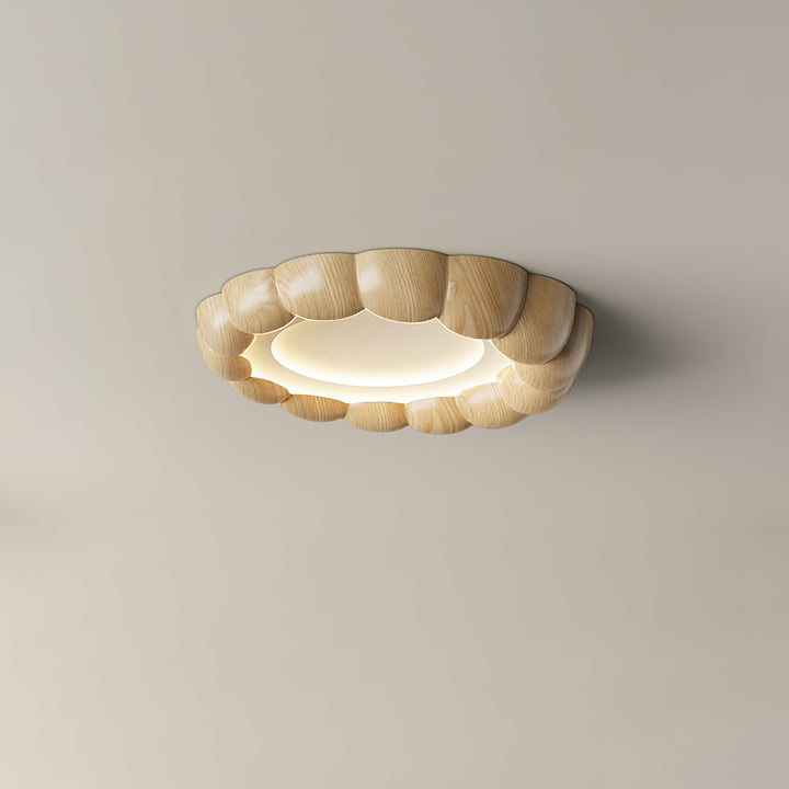 Faux Wood Ripple Ceiling Lamp - Vakkerlight