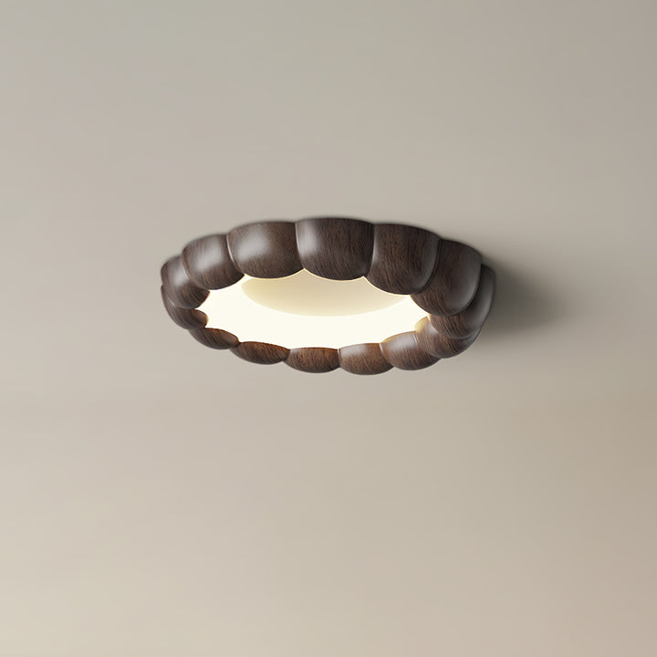 Faux Wood Ripple Ceiling Lamp - Vakkerlight