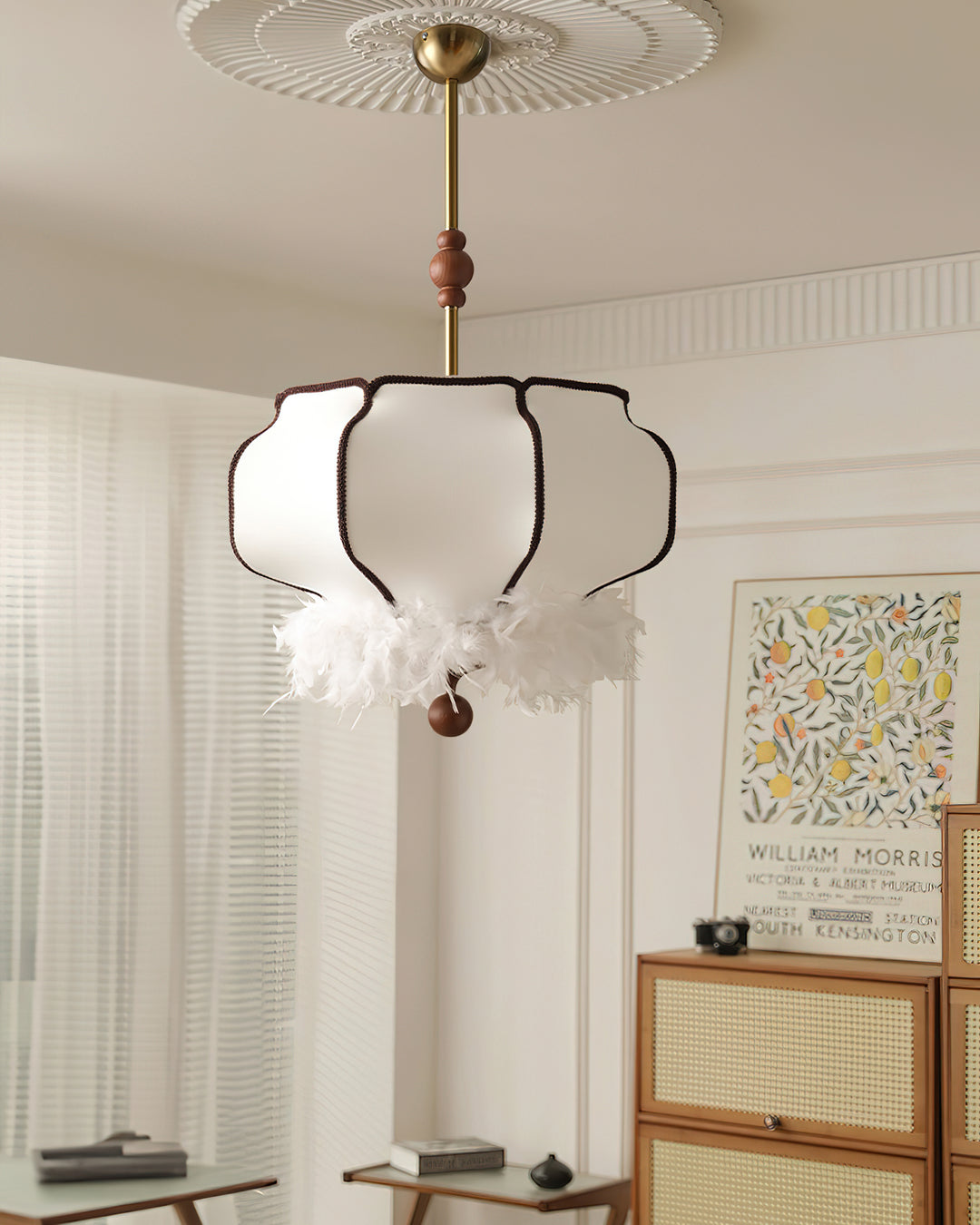 Feathered Lantern Pendant Light