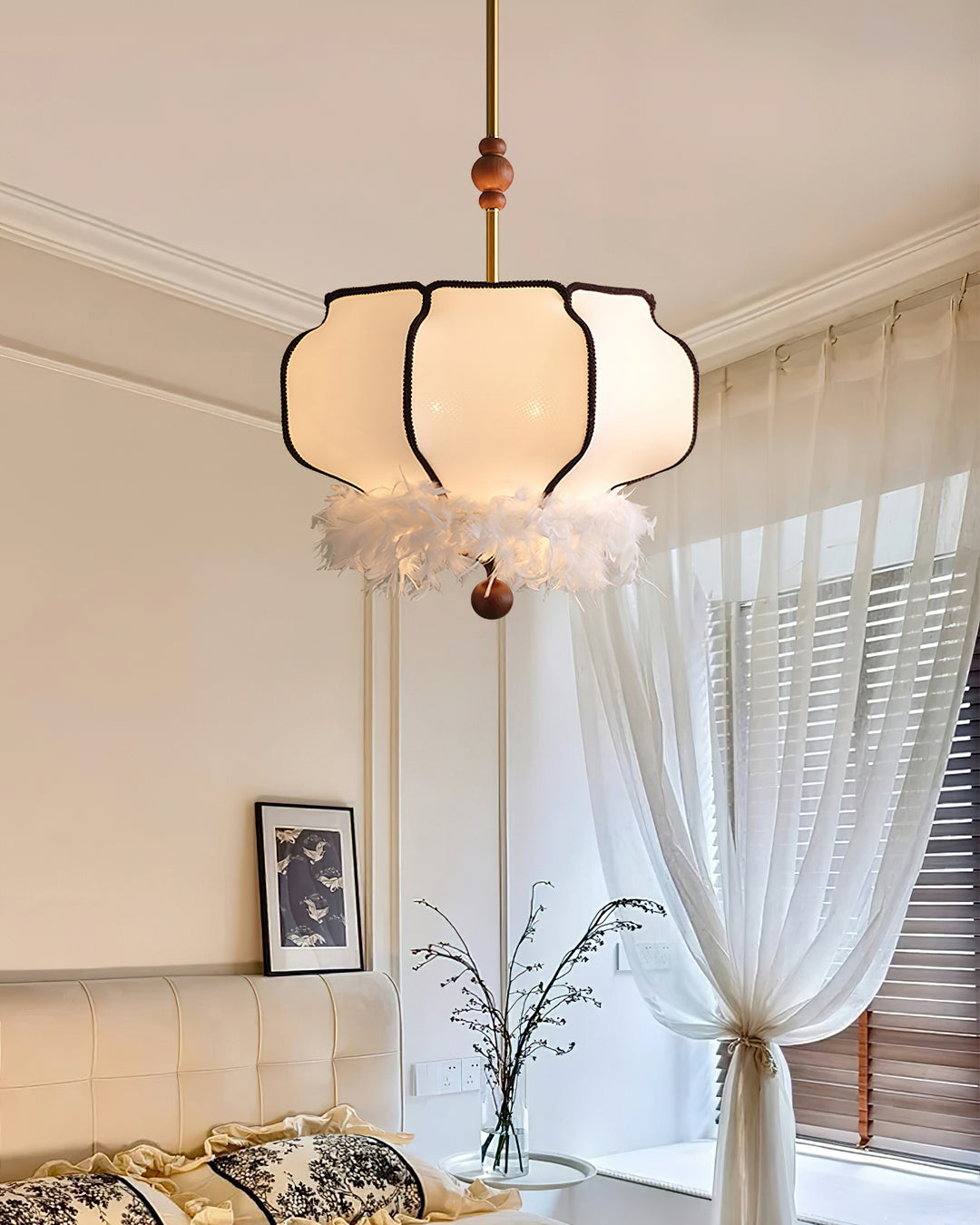 Feathered Lantern Pendant Light