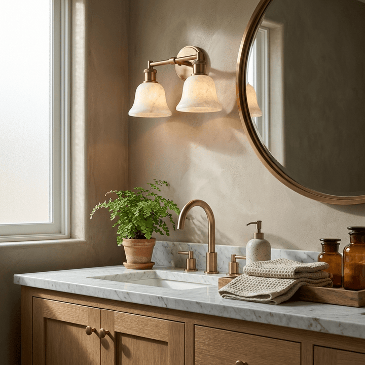 Fenwick Alabaster Vanity Sconce - Vakkerlight