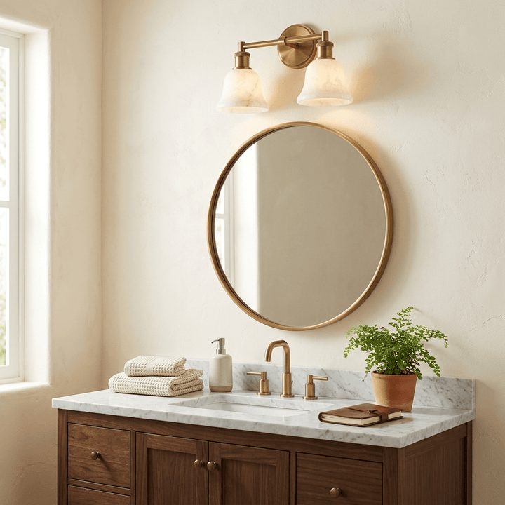 Fenwick Alabaster Vanity Sconce - Vakkerlight