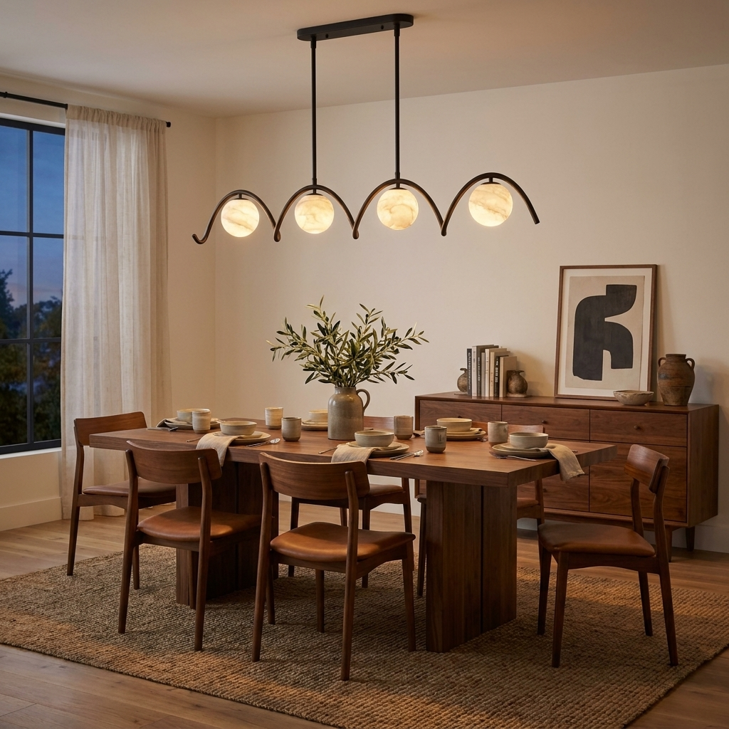 Festoon Alabaster Chandelier