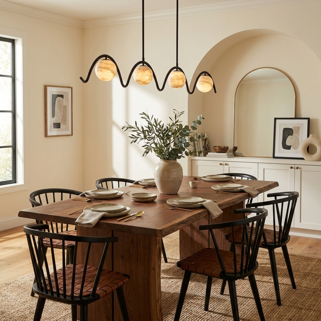 Festoon Alabaster Chandelier