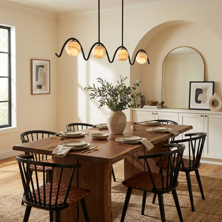 Festoon Alabaster Chandelier