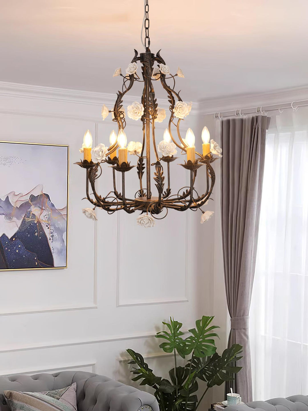 Florentine Rose Garden Chandelier - Vakkerlight