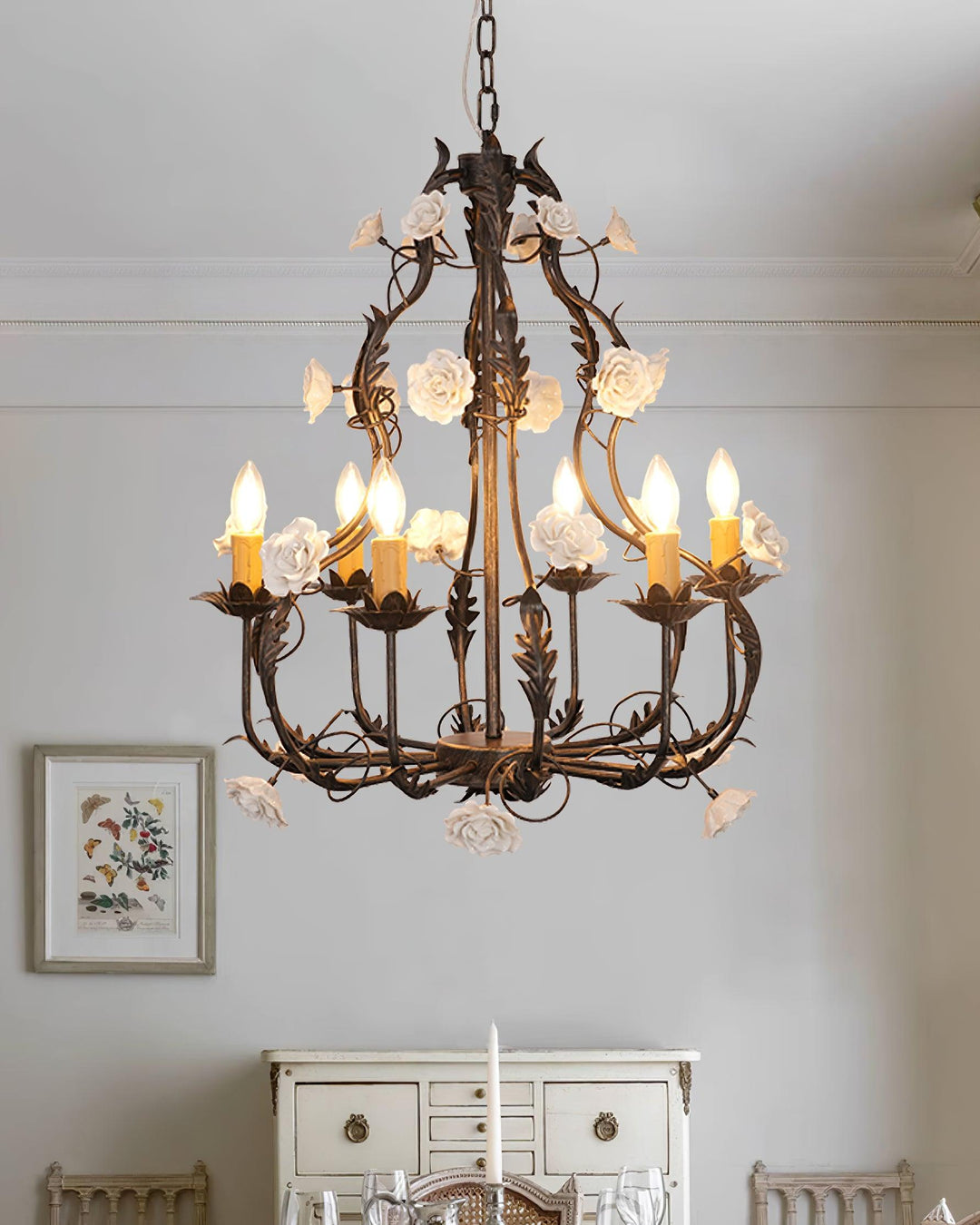 Florentine Rose Garden Chandelier - Vakkerlight