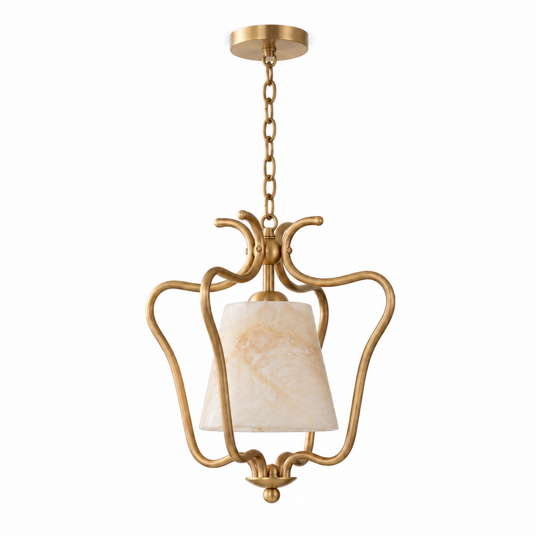 Filigree Alabaster Lantern Pendant Lamp