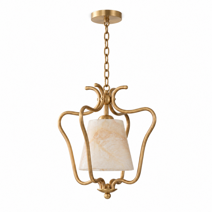 Filigree Alabaster Lantern Pendant Lamp