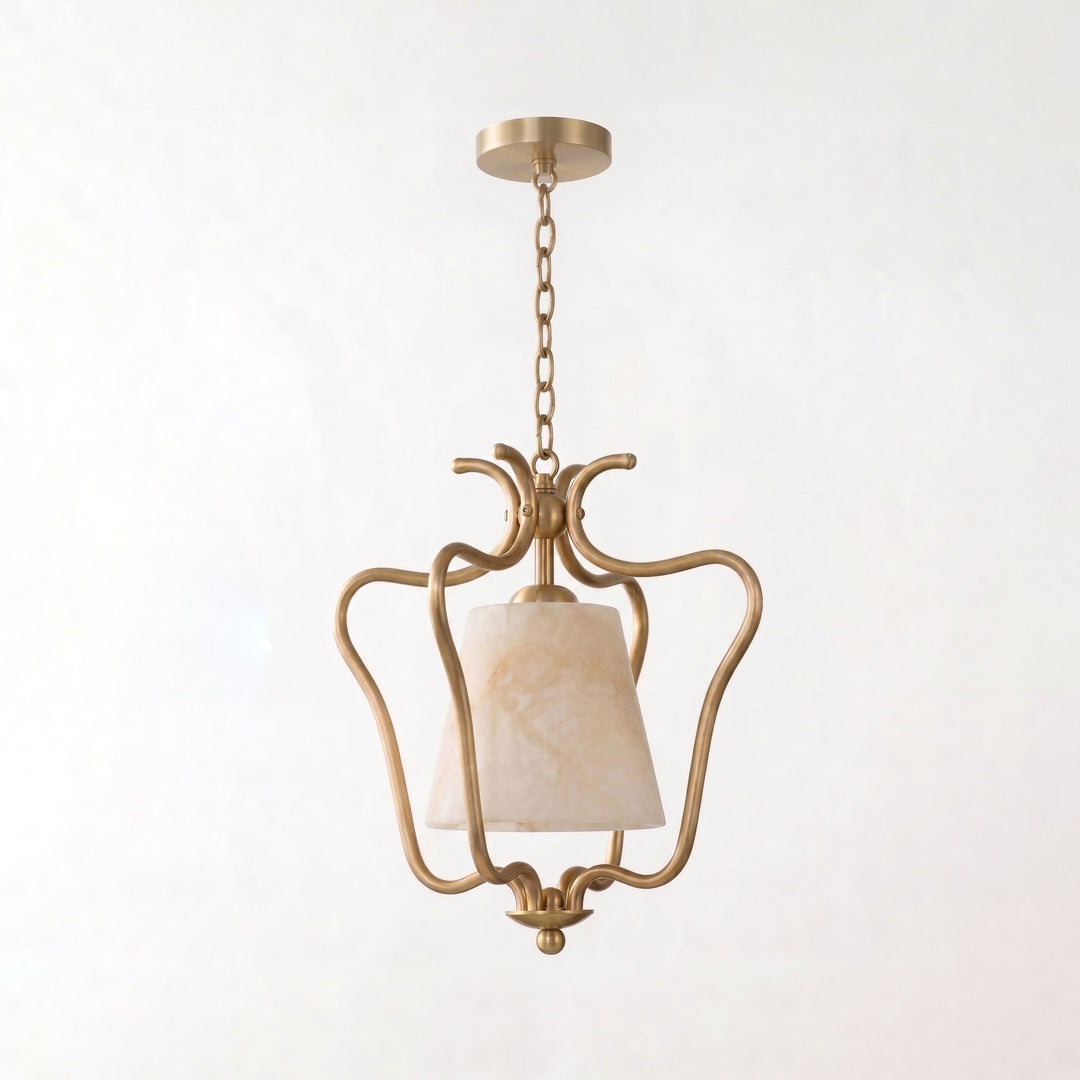 Filigree Alabaster Lantern Pendant Lamp