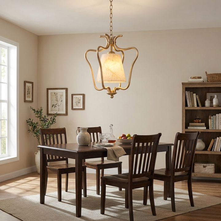Filigree Alabaster Lantern Pendant Lamp