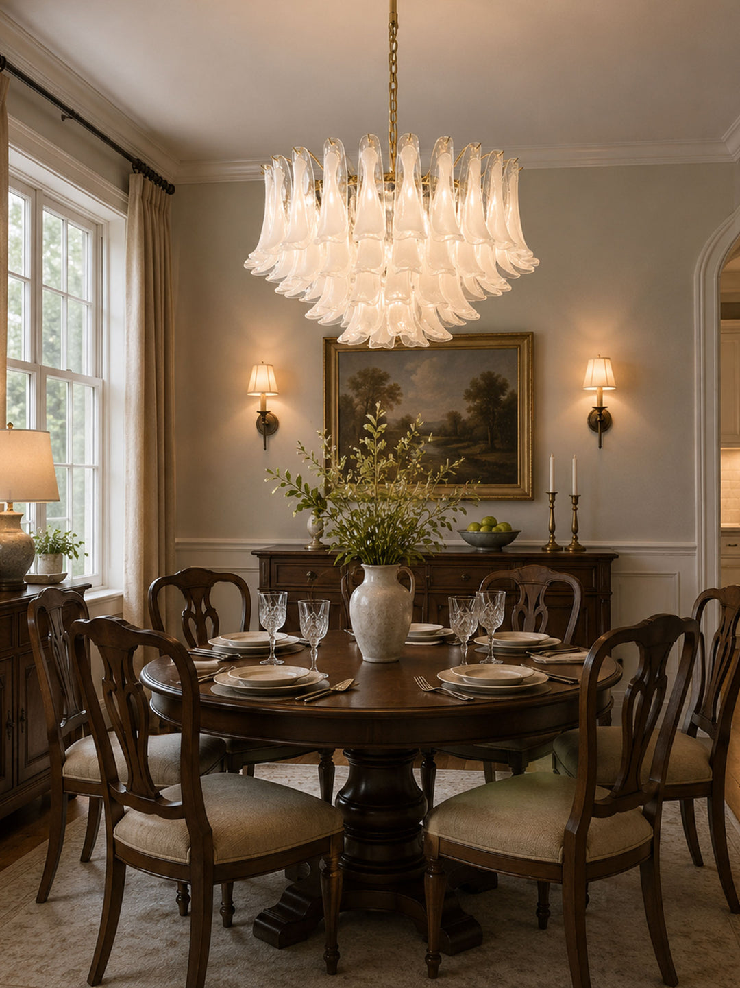 Fiora Pink Glass Chandelier - Vakkerlight