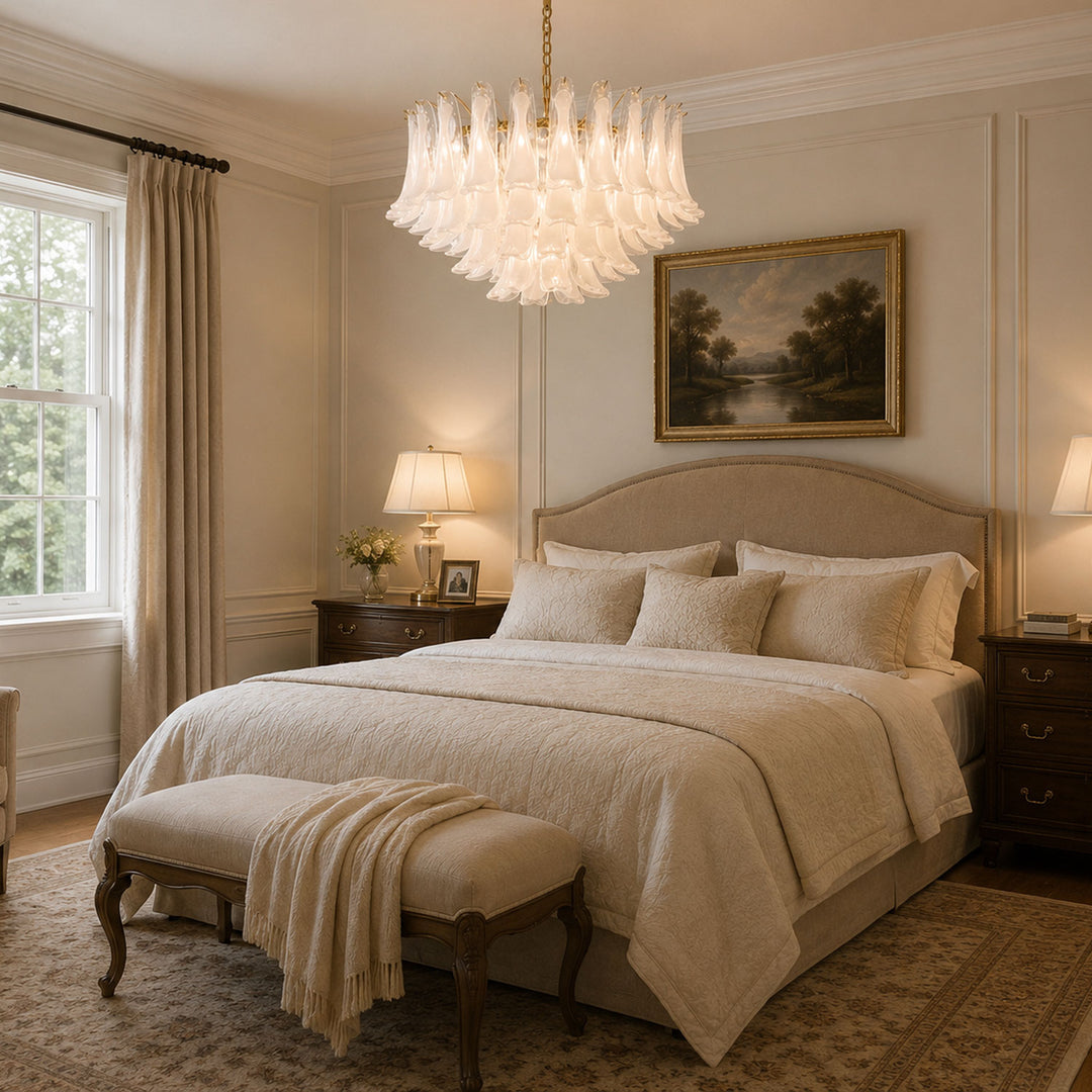 Fiora Pink Glass Chandelier - Vakkerlight