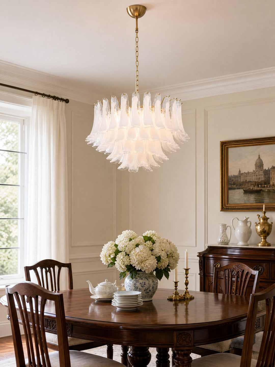 Fiora Pink Glass Chandelier - Vakkerlight