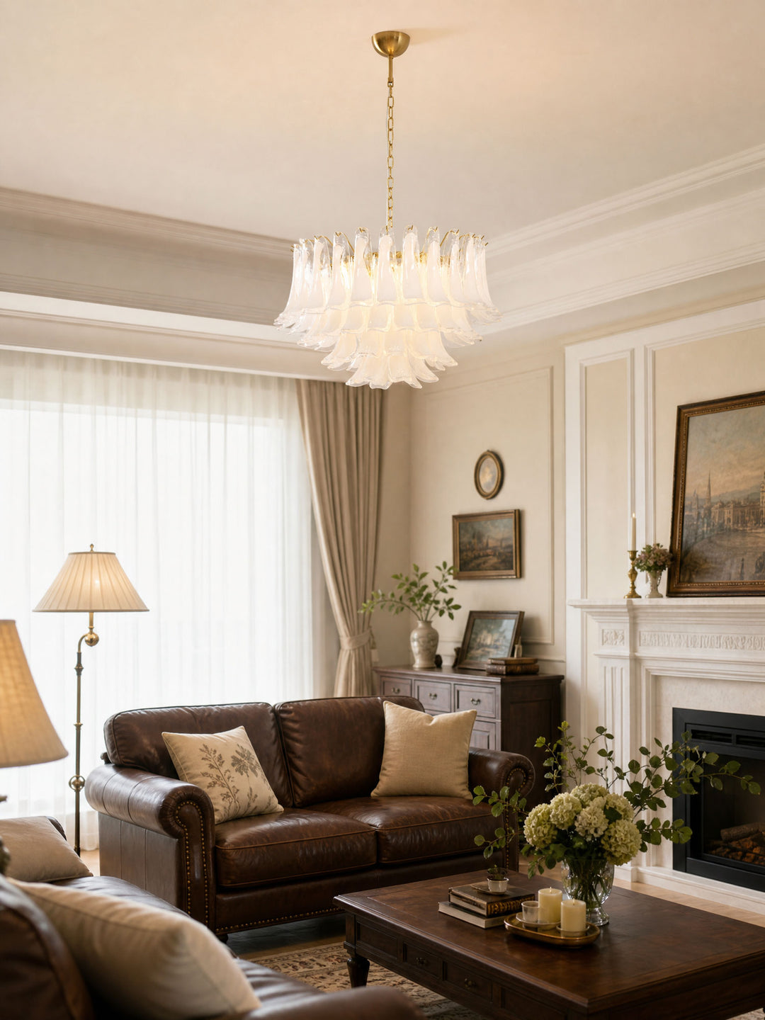 Fiora Pink Glass Chandelier - Vakkerlight