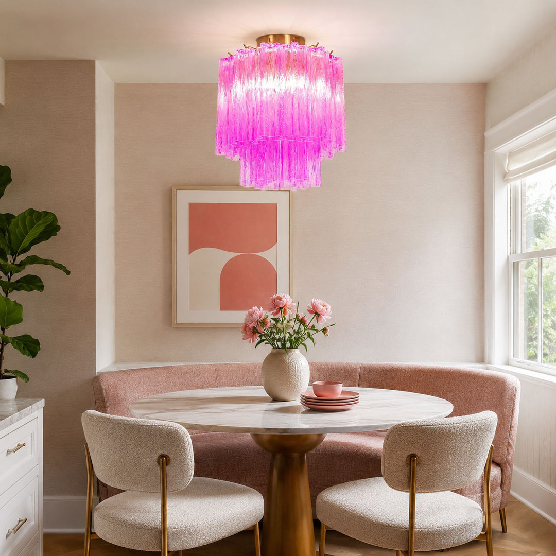 Fiora Purple Glass Ceiling Lamp