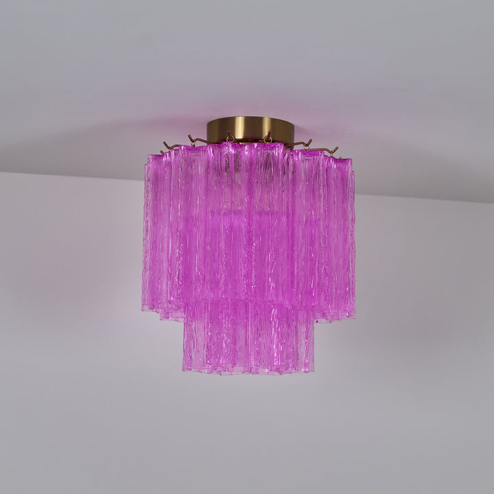 Fiora Rose Red Glass Ceiling Lamp - Vakkerlight
