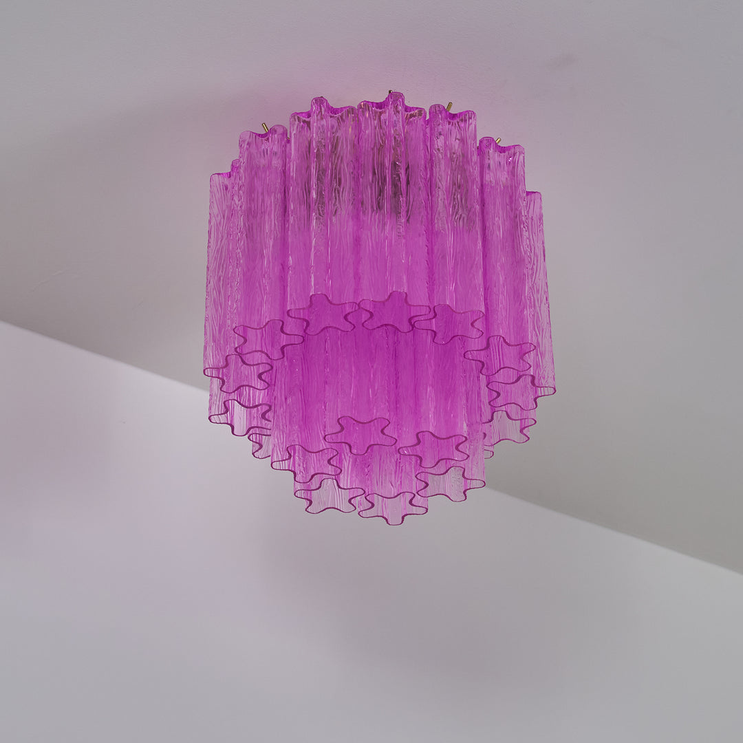 Fiora Rose Red Glass Ceiling Lamp - Vakkerlight