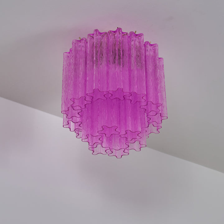 Fiora Rose Red Glass Ceiling Lamp - Vakkerlight