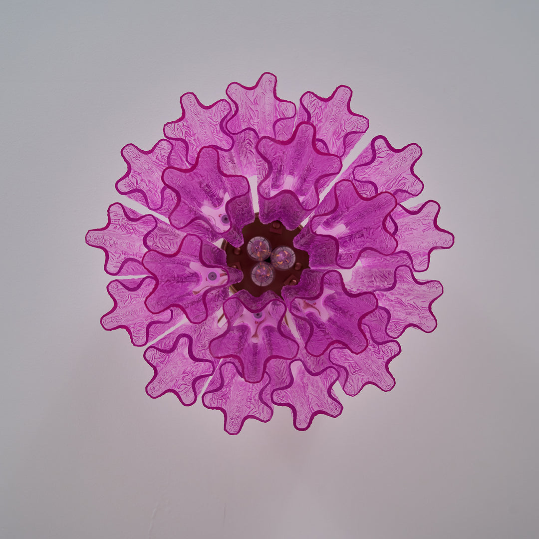 Fiora Rose Red Glass Ceiling Lamp - Vakkerlight