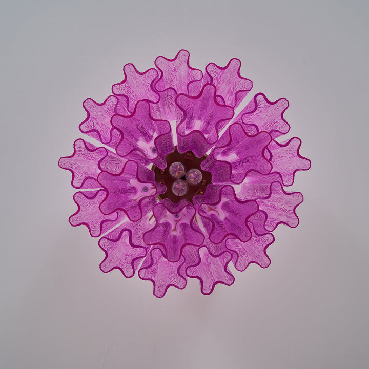 Fiora Rose Red Glass Ceiling Lamp - Vakkerlight