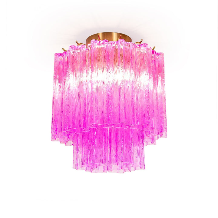 Fiora Rose Red Glass Ceiling Lamp - Vakkerlight