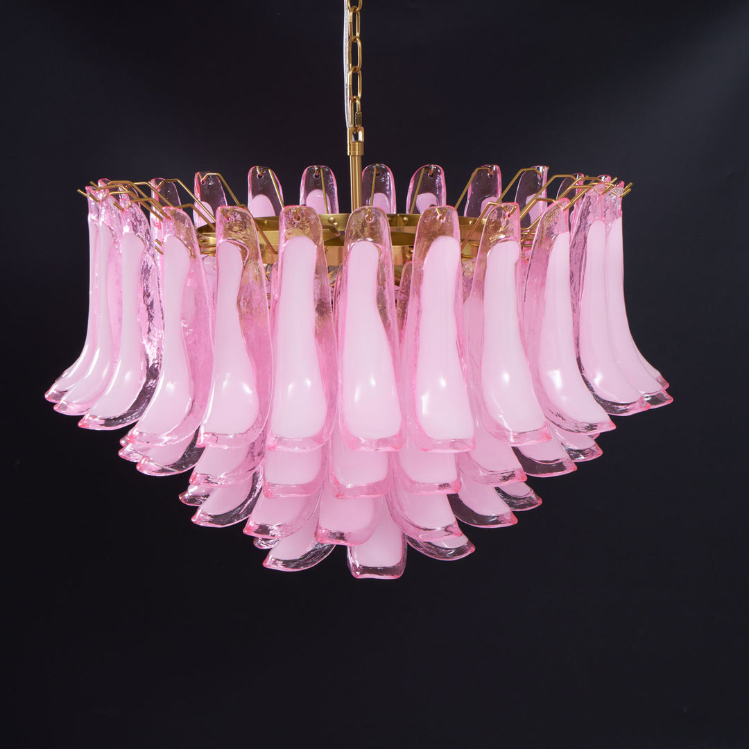 Fiora Pink Glass Chandelier - Vakkerlight