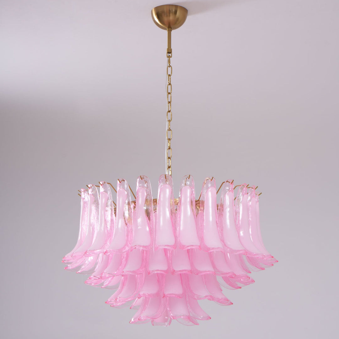 Fiora Pink Glass Chandelier - Vakkerlight