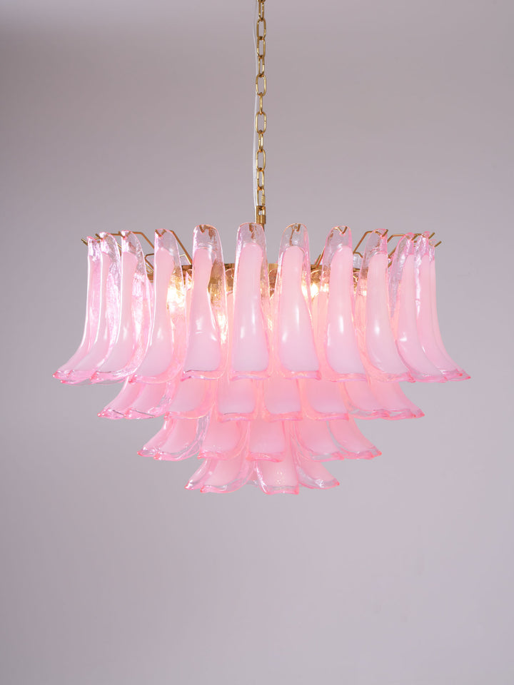 Fiora Pink Glass Chandelier - Vakkerlight