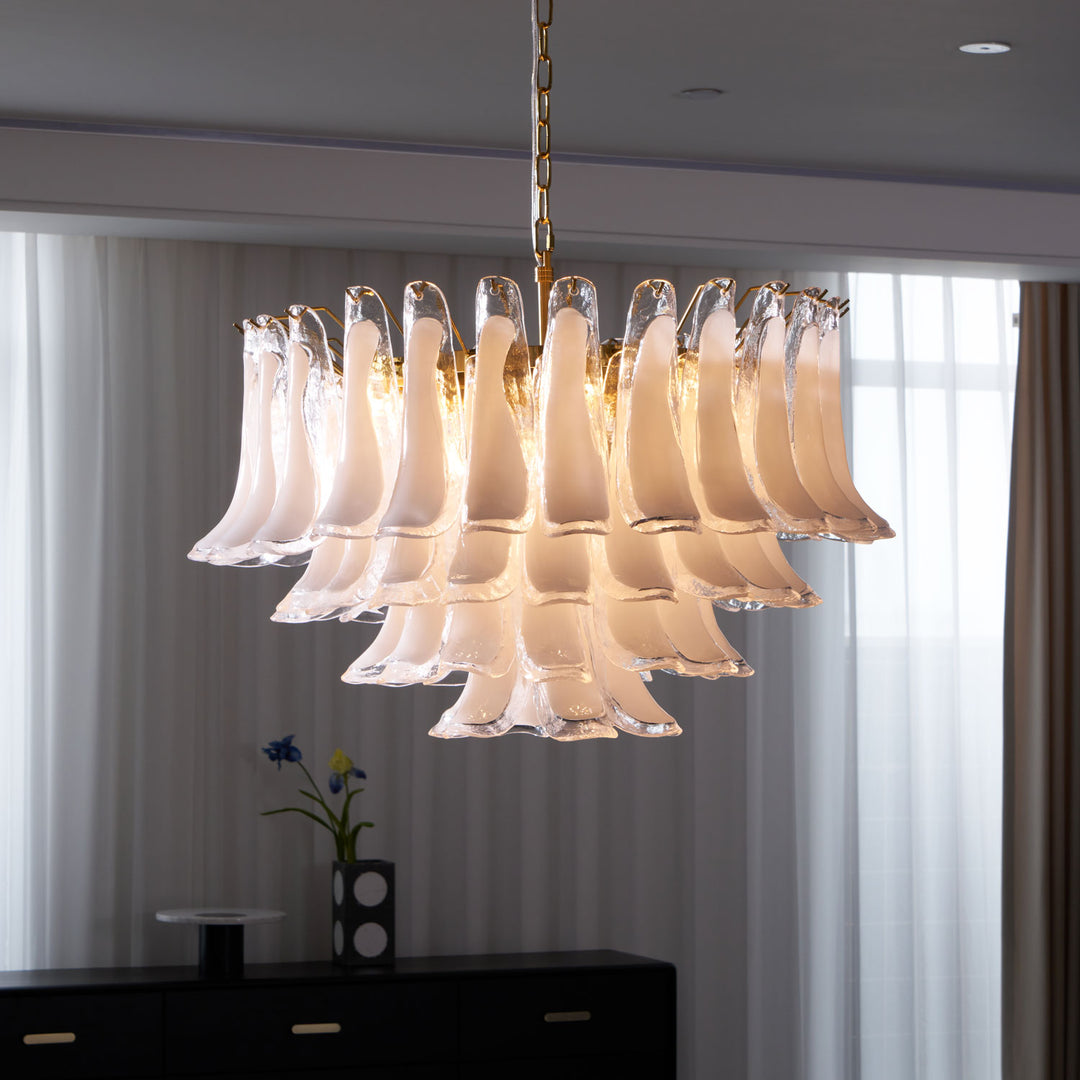 Fiora Pink Glass Chandelier - Vakkerlight