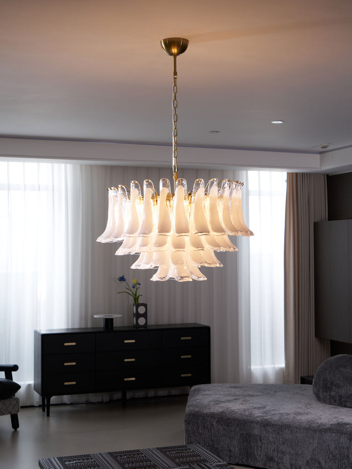 Fiora Pink Glass Chandelier - Vakkerlight