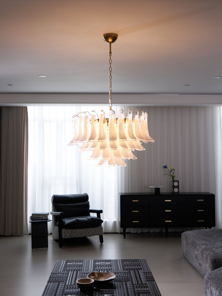Fiora Pink Glass Chandelier - Vakkerlight