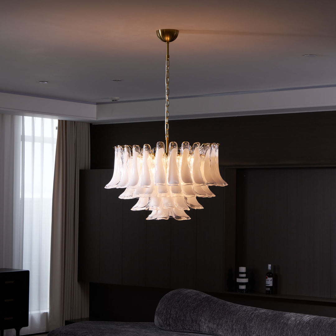 Fiora Pink Glass Chandelier - Vakkerlight