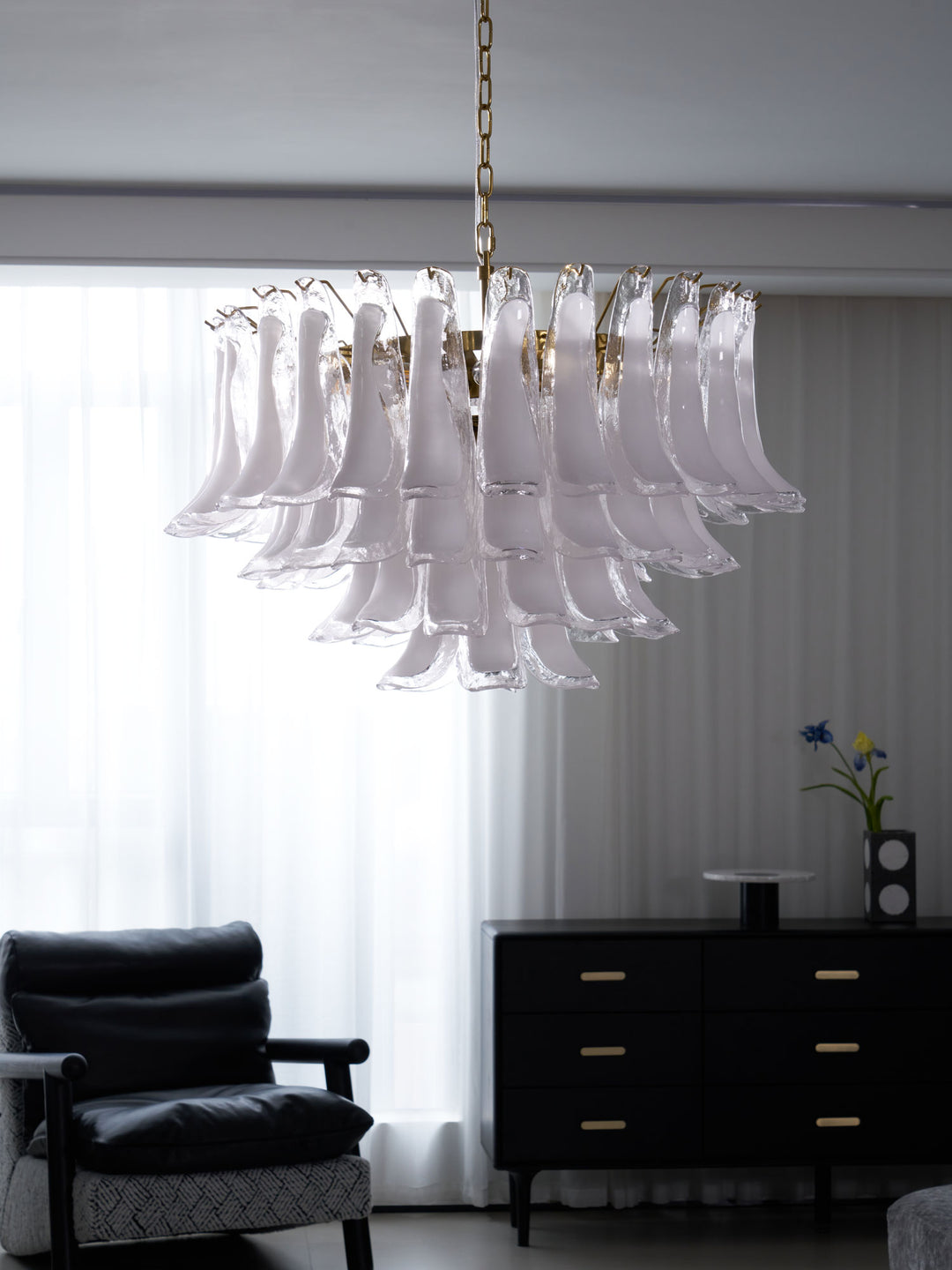 Fiora Pink Glass Chandelier - Vakkerlight
