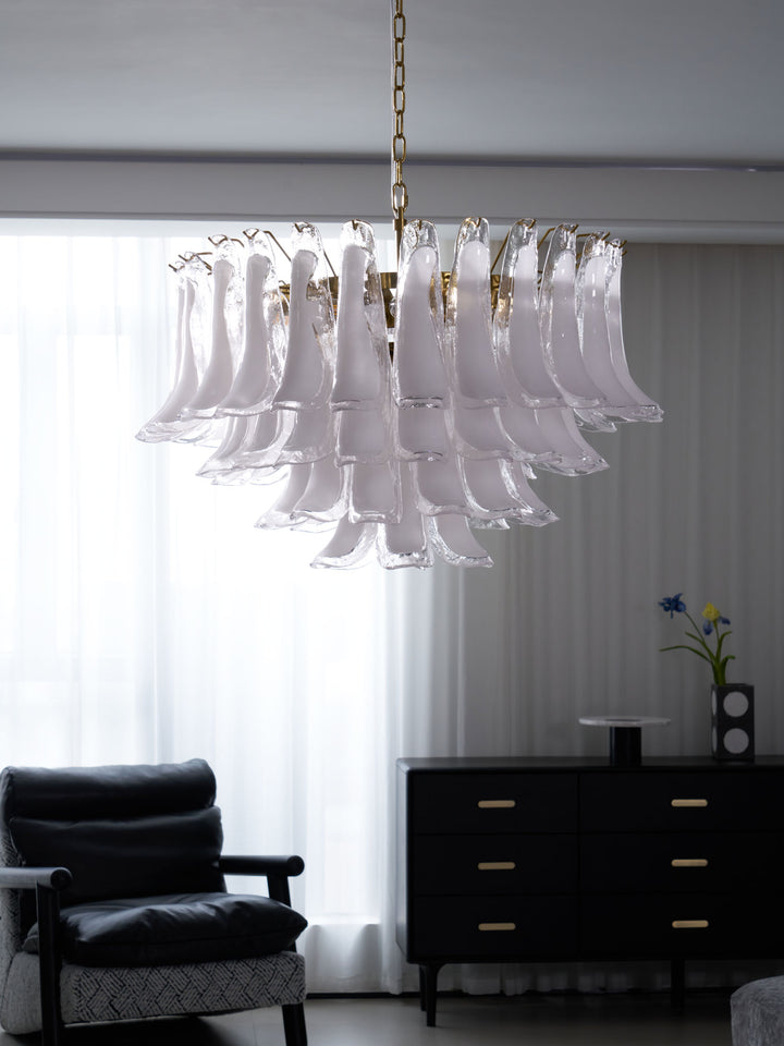 Fiora Pink Glass Chandelier - Vakkerlight