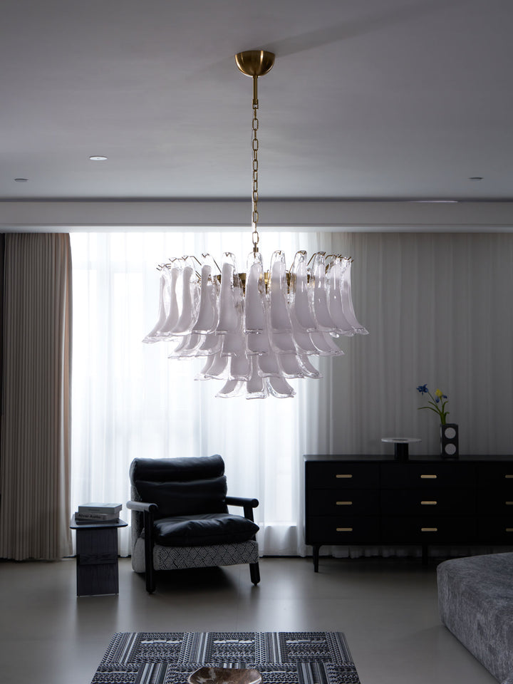 Fiora Pink Glass Chandelier - Vakkerlight