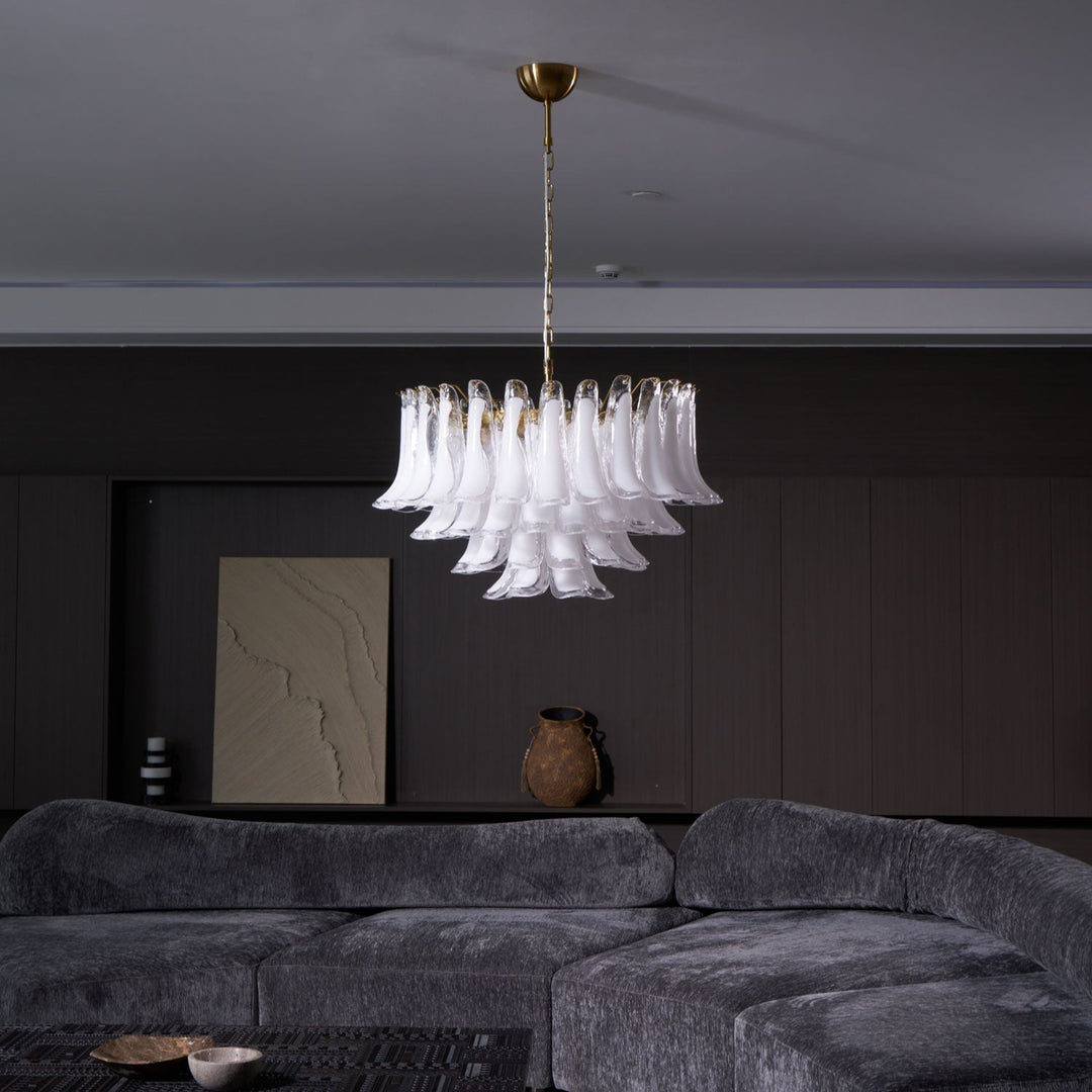 Fiora Pink Glass Chandelier - Vakkerlight