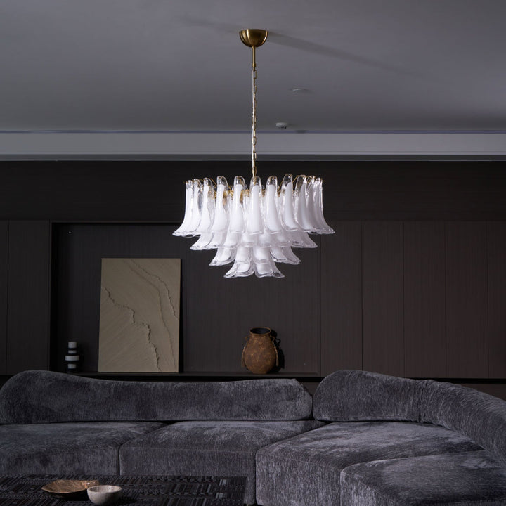 Fiora Pink Glass Chandelier - Vakkerlight