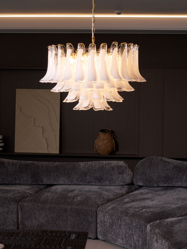 Fiora Pink Glass Chandelier - Vakkerlight