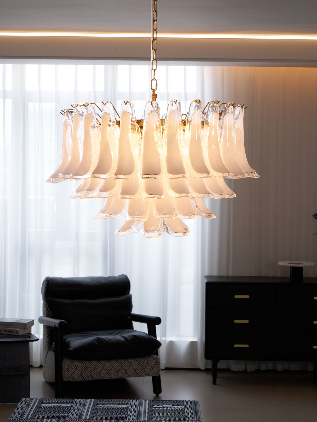 Fiora Pink Glass Chandelier - Vakkerlight